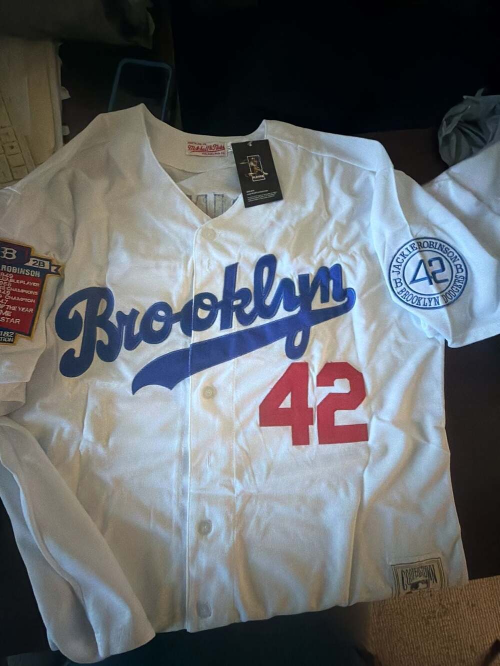 Mitchell & Ness Jackie Robinson Brooklyn Dodgers Jersey Size XL White